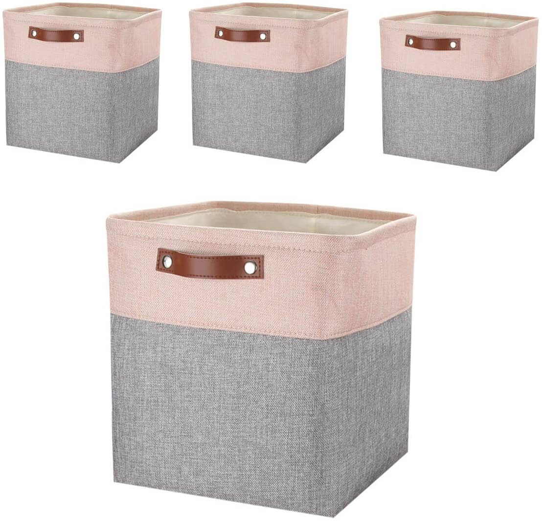 Fabric Storage Baskets | Set of 3 | 30cm Cube