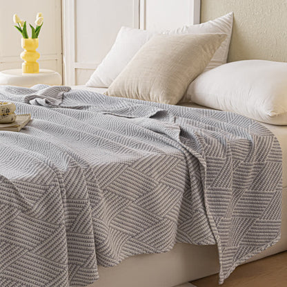 Neutral Diamond Print Quilt | 100% Organic Cotton | Full/Queen Size