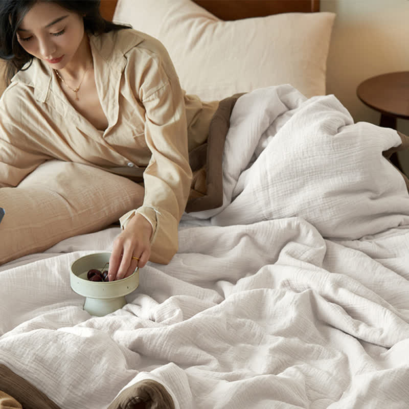 Double Layer Gauze Bedding Set | 100% Organic Cotton | Full & Queen Sizes
