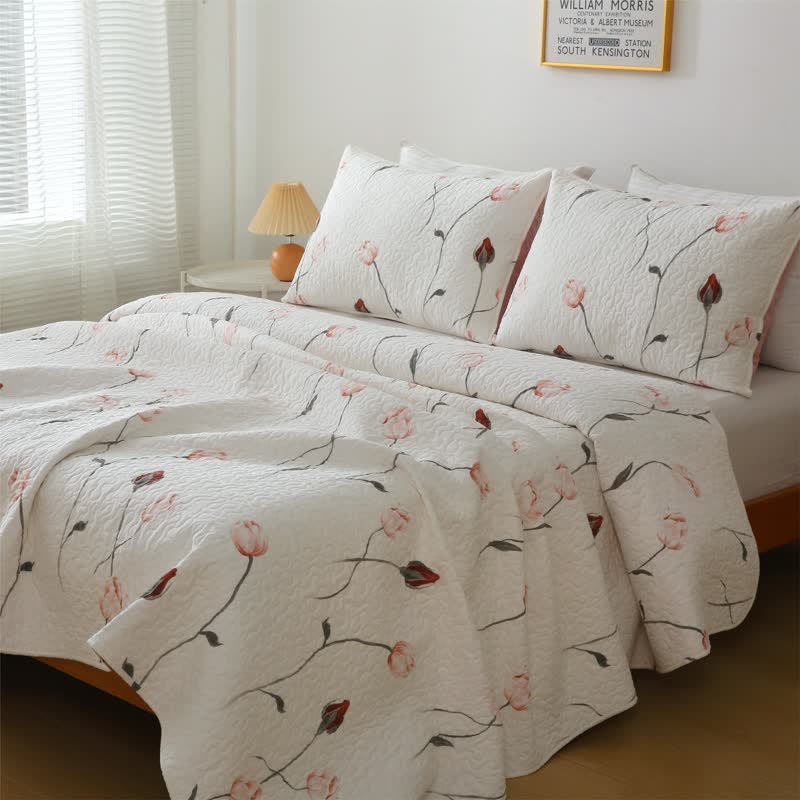 Quilted Bedding Set | 100% Organic Cotton | Full/Queen/King Options