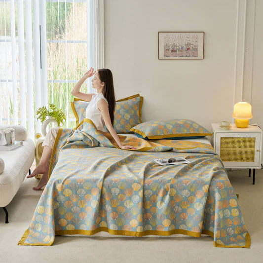 Colorful Cotton Gauze Quilt | 100% Organic Cotton | Available in Full, Queen, King Sizes