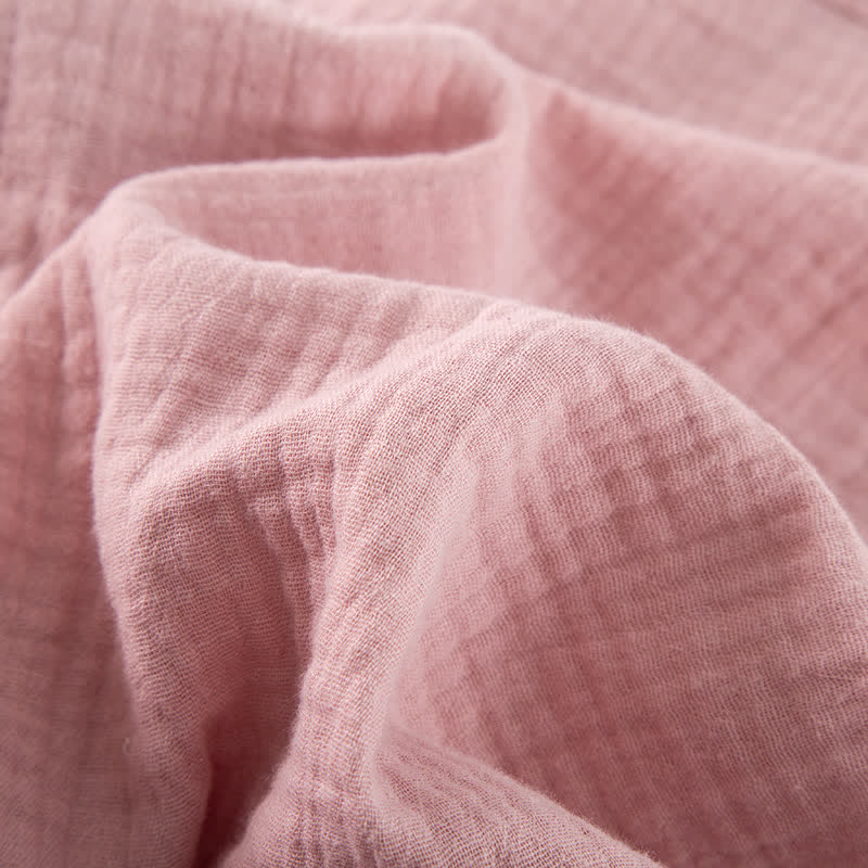 Solid Color Bathrobe | Pure Cotton | Loose-Fit Design