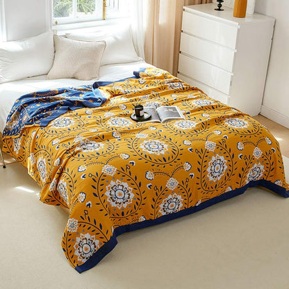 Cotton Reversible Quilt | 100% Organic Cotton | White | Full/Queen/King Sizes