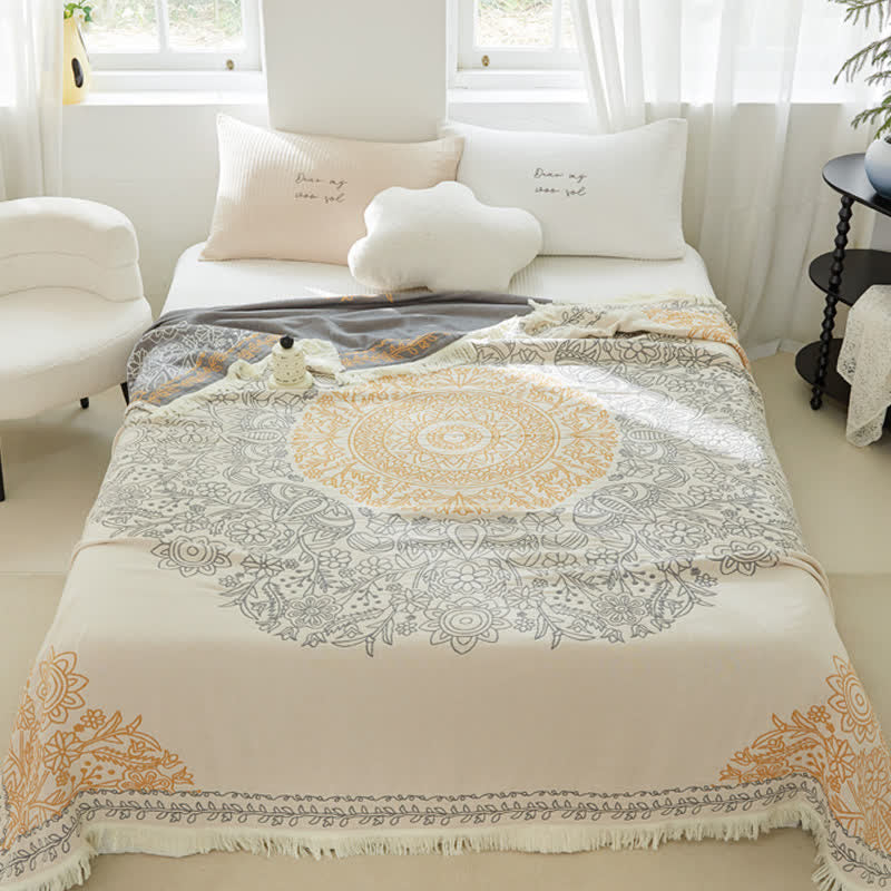 Retro Floral Quilt | Cotton | Full/Queen Size