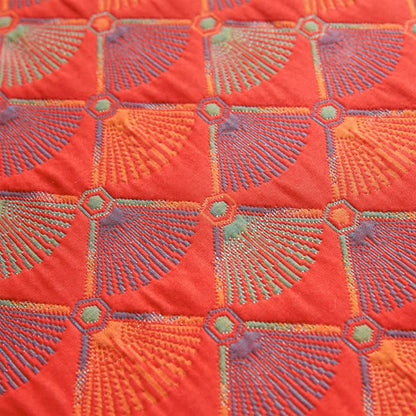 Cotton Gauze Quilt | Organic Cotton with Peacock Tail Design | Full/Queen Size Options