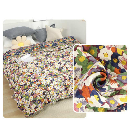 Rustic Flower Reversible Quilt | 100% Organic Cotton | Full/Queen Size