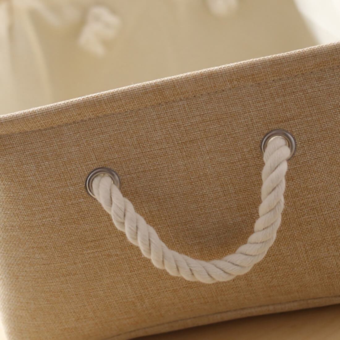 Storage Box | Eco-Friendly Canvas & EVA | Beige, Multiple Sizes