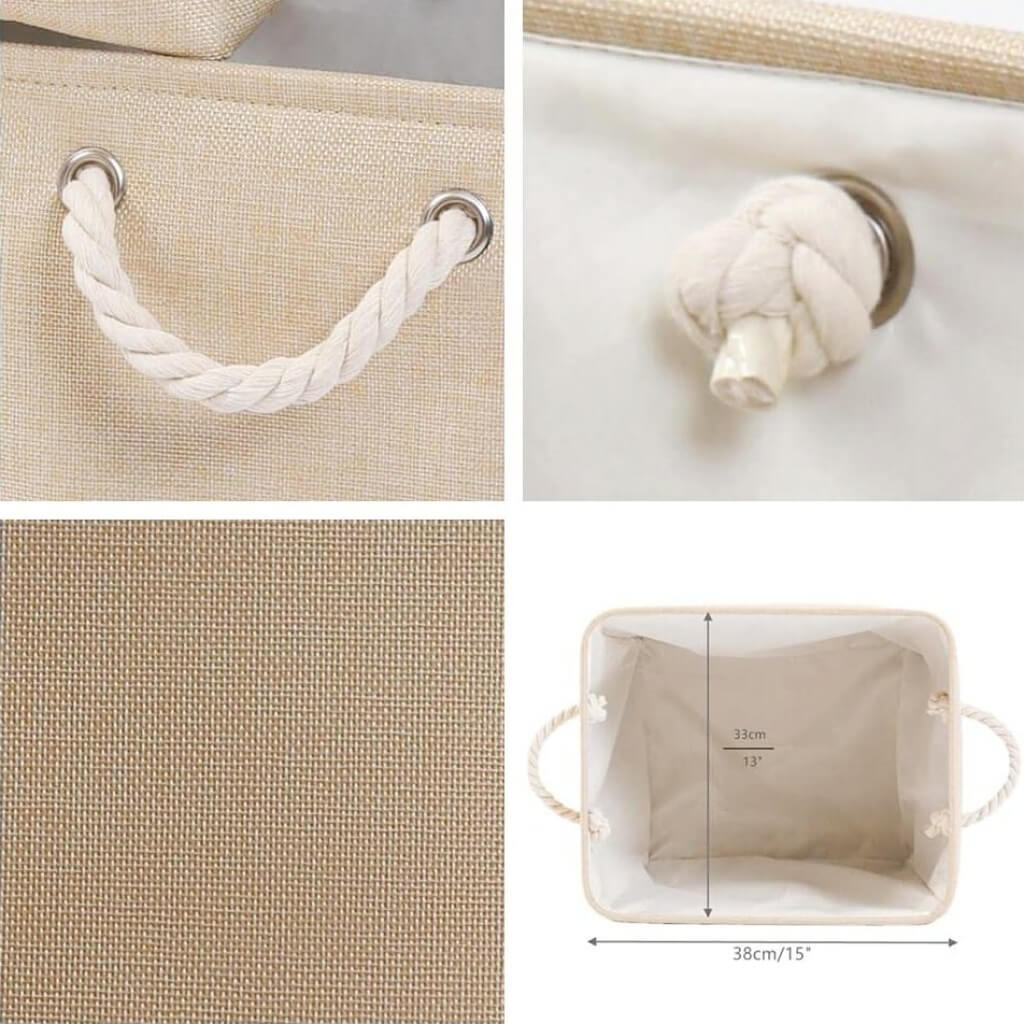 Storage Boxes | Canvas & EVA | Large 41.6L, 13"x15"x13"