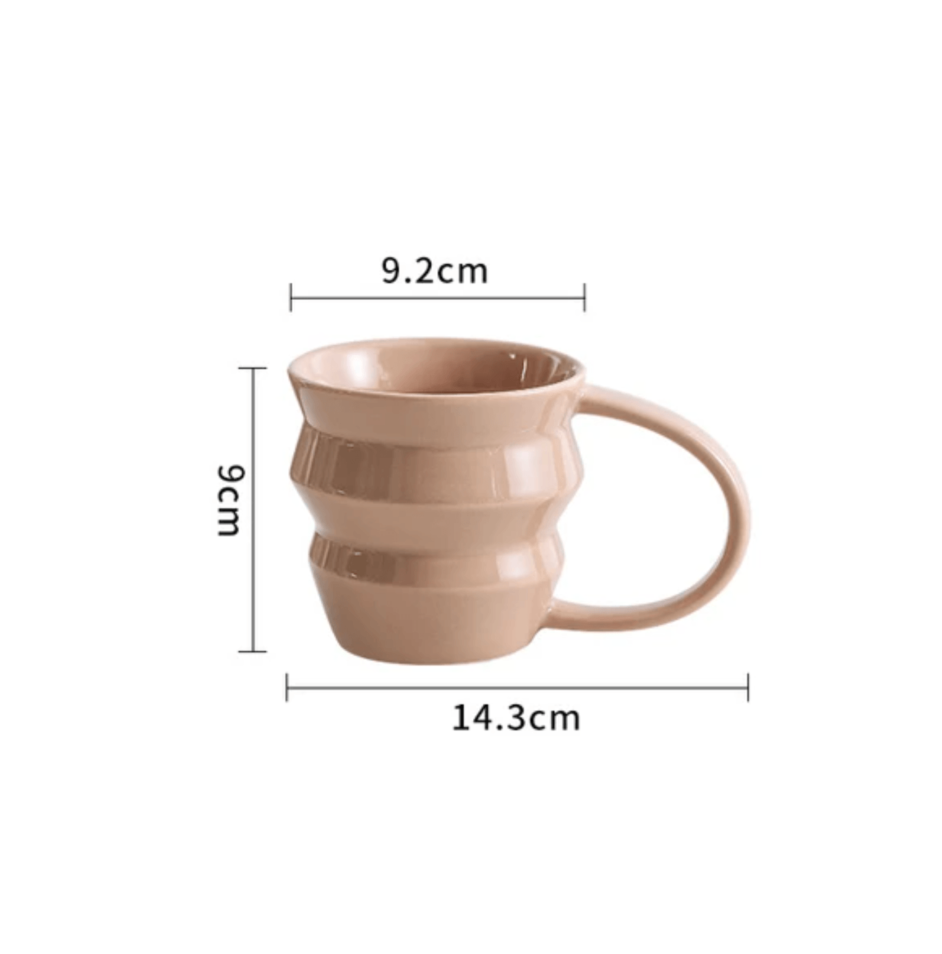Ceramic Coffee Mug | Big Handle | Solid Color
