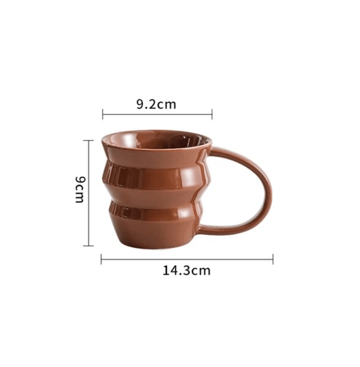 Ceramic Coffee Mug | Big Handle | Solid Color
