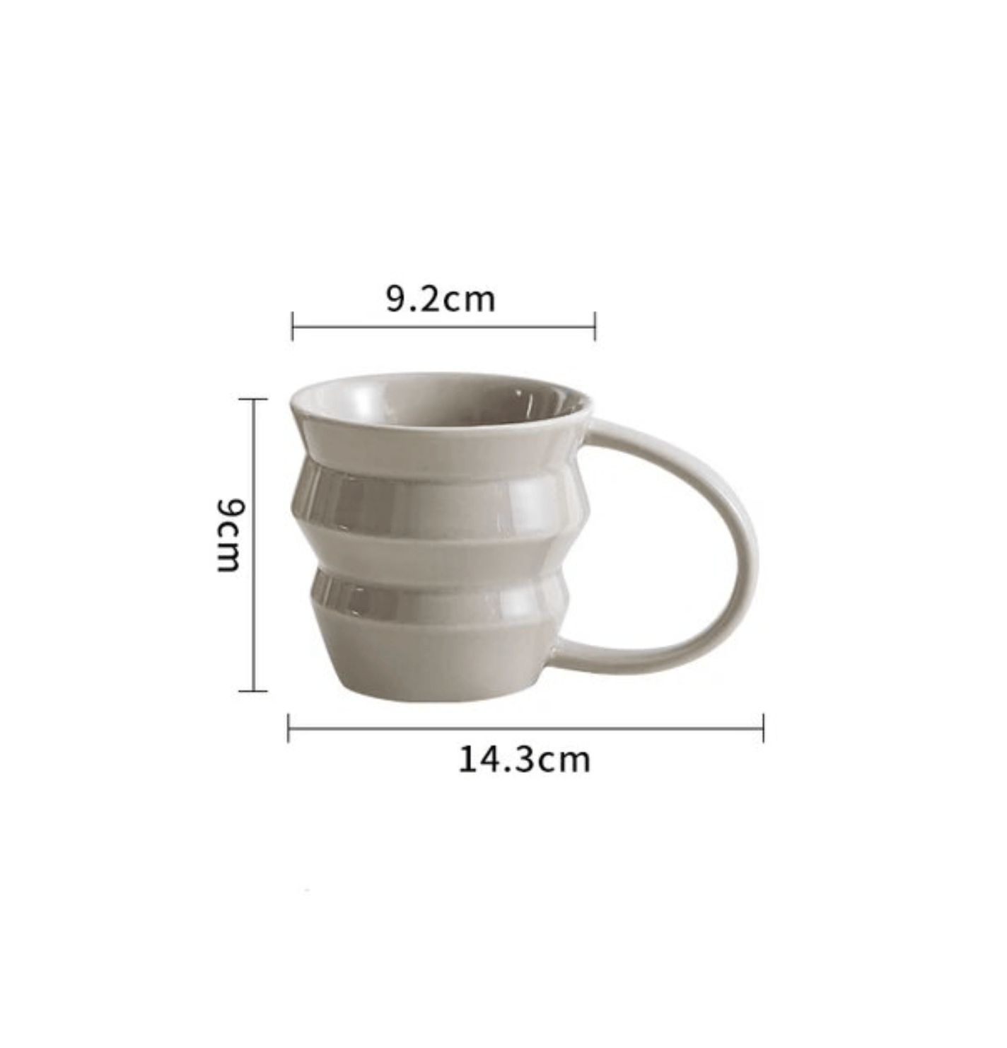 Ceramic Coffee Mug | Big Handle | Solid Color