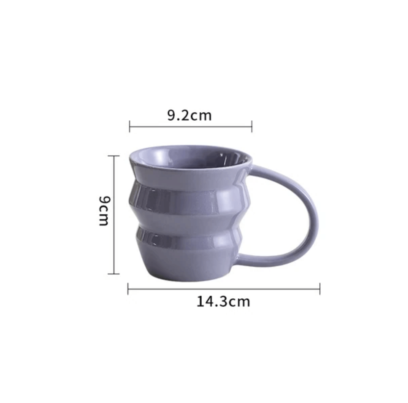 Ceramic Coffee Mug | Big Handle | Solid Color