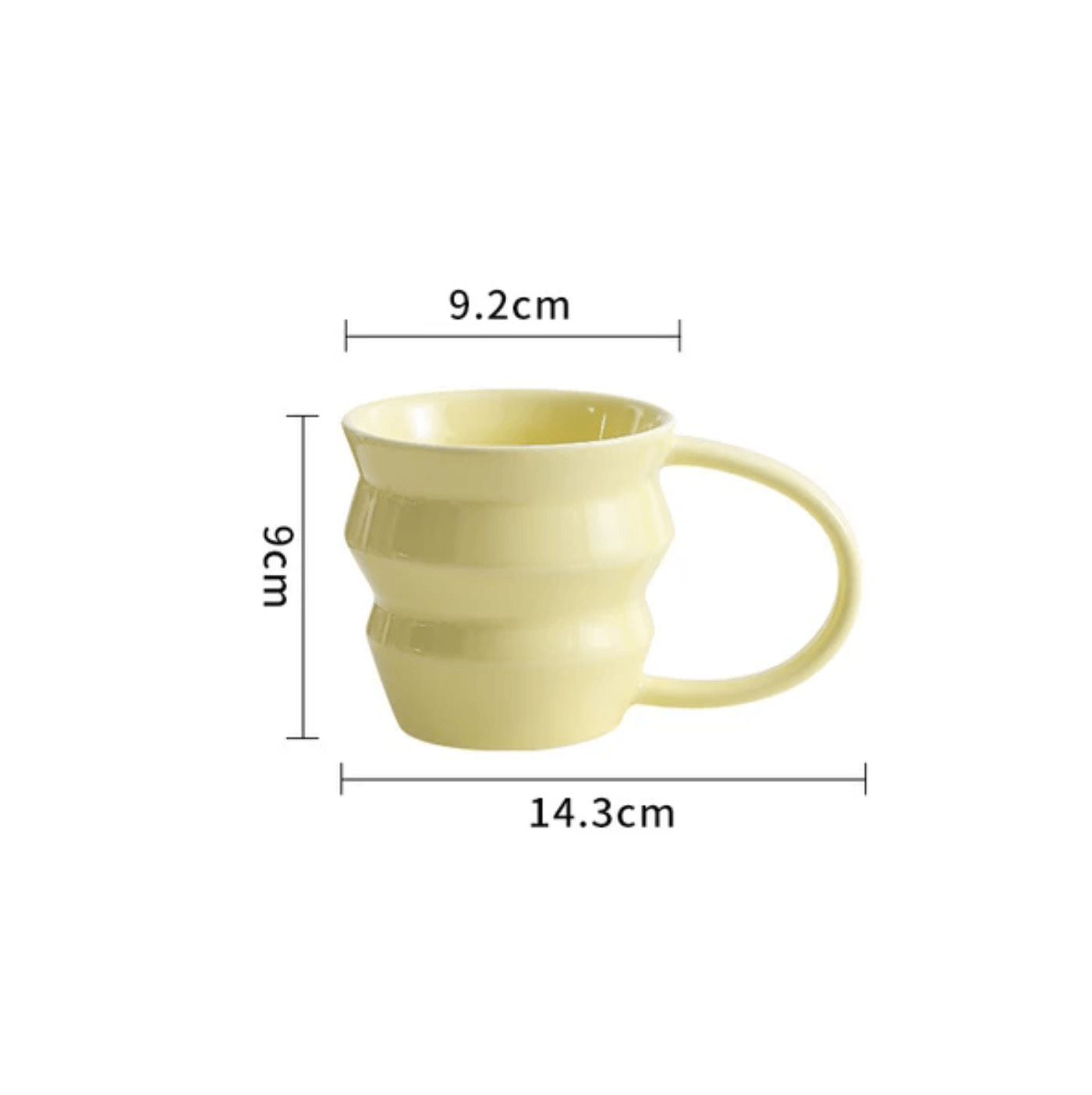 Ceramic Coffee Mug | Big Handle | Solid Color