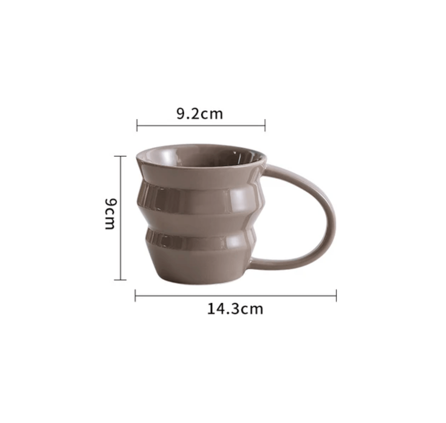 Ceramic Coffee Mug | Big Handle | Solid Color