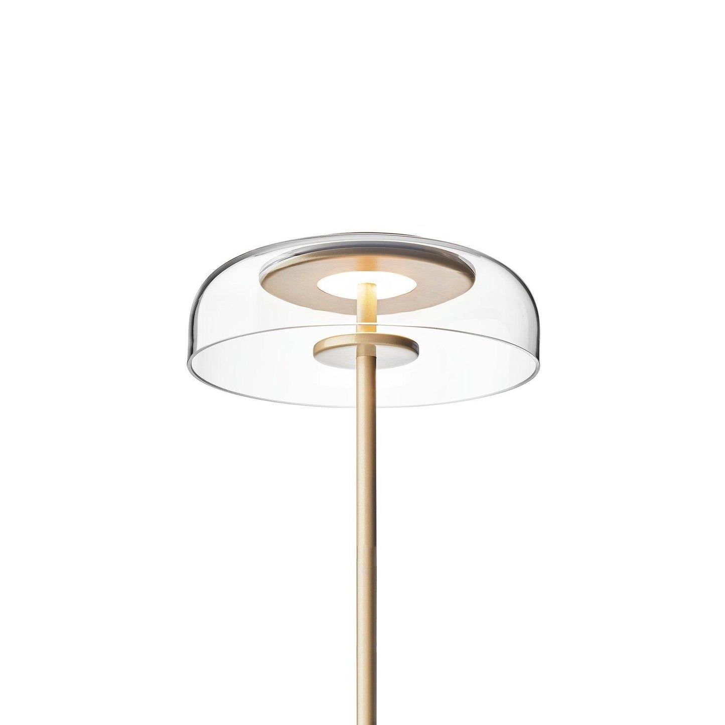 Solara Table Lamp | Brass & Glass | Clear or Grey Shade