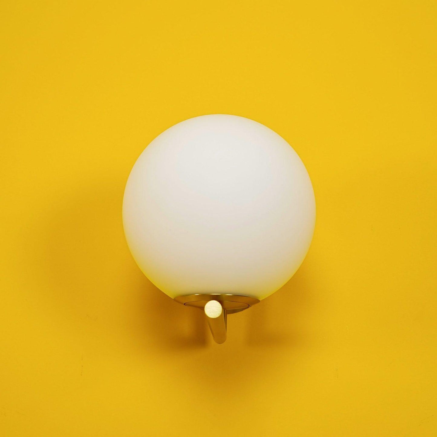 Blown Glass Wall Lamp | Opal Glass | Gold or Black