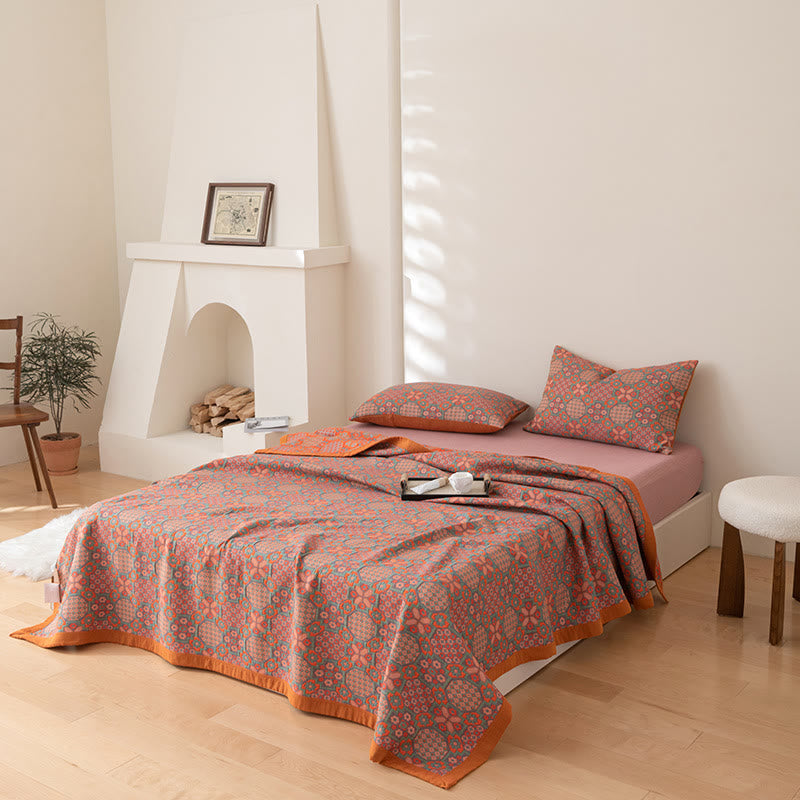 Floral Reversible Quilt | 100% Organic Cotton | Full/Queen/King Sizes