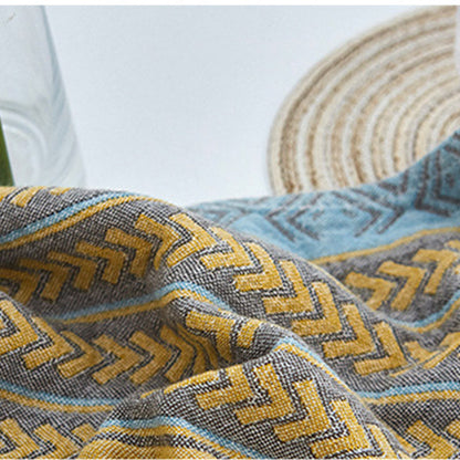 Cotton Decorative Pillow Towel | 100% Pure Cotton | Yellow | Set of 2