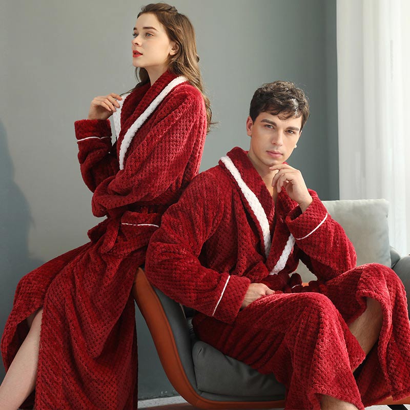 Thick Fleece Bathrobe | Skin-Friendly Material | Playful Prints