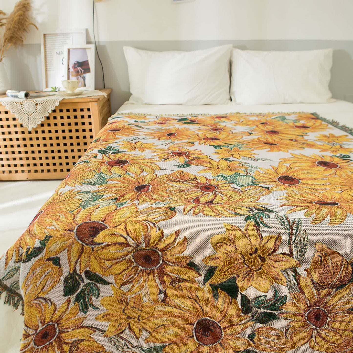 Sunflower Tapestry Blanket | Polycotton | Multiple Sizes