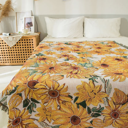 Sunflower Tapestry Blanket | Polycotton | Multiple Sizes