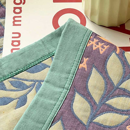 Leaf Quilt Set | 100% Combed Cotton | King Size with 2 Pillowcases