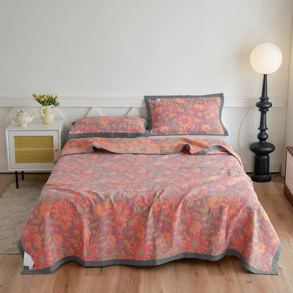 Floral Quilt | 100% Organic Cotton | Reversible Design