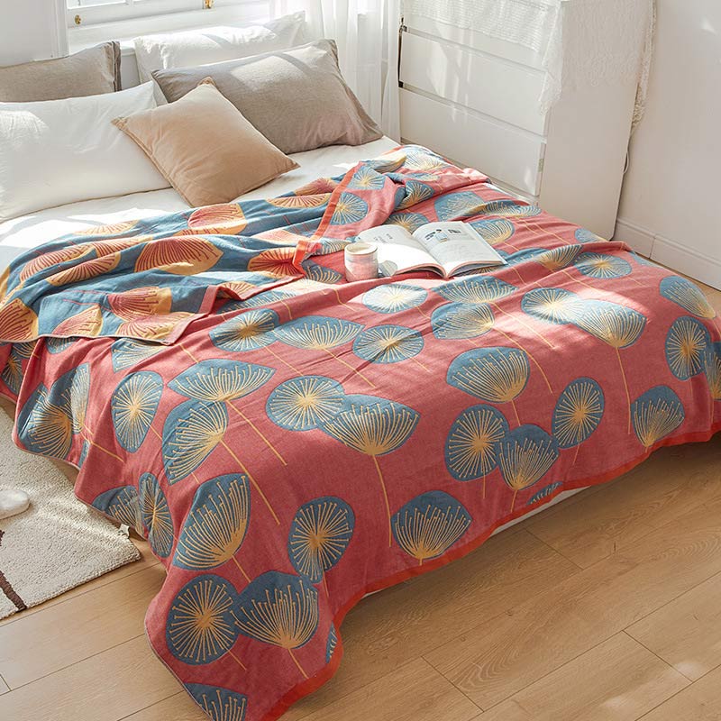 Dandelion Print Quilt | 100% Organic Cotton | King Size
