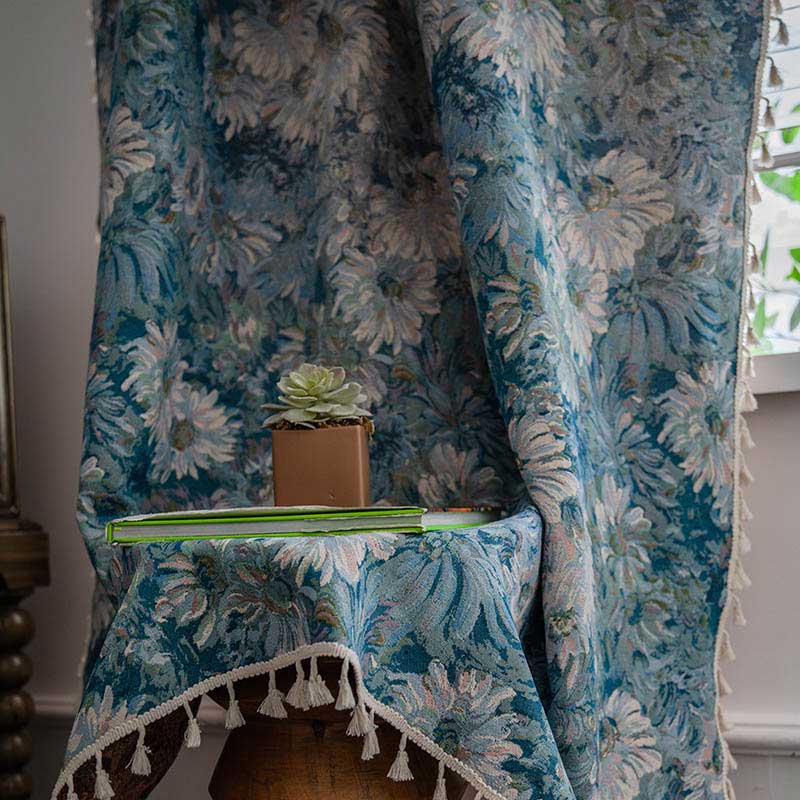 Boho Tassel Curtain | Cotton Blend | Semi-Blackout