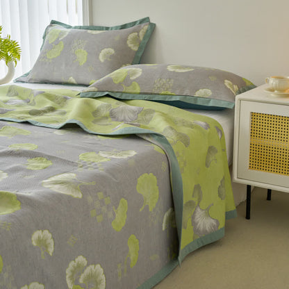 Ginkgo Leaf Quilt | 100% Organic Cotton | Full, Queen, King Sizes
