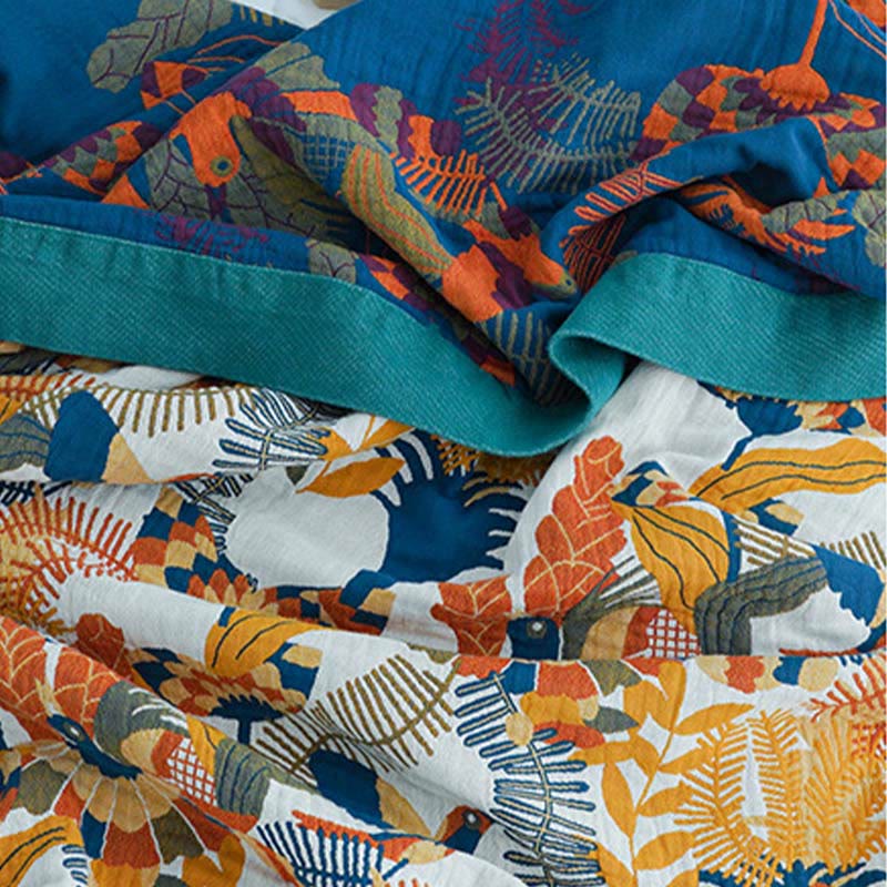 Reversible Cotton Quilt | Floral Design | Full, Queen, King Sizes
