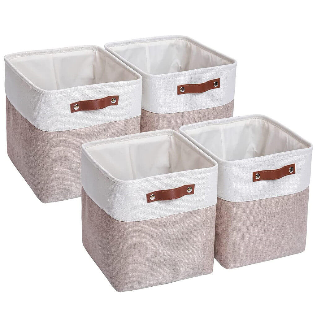 Fabric Storage Baskets | Set of 3 | 30cm Cube