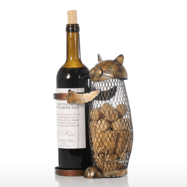 Cat Wine Holder | Metal | Decorative