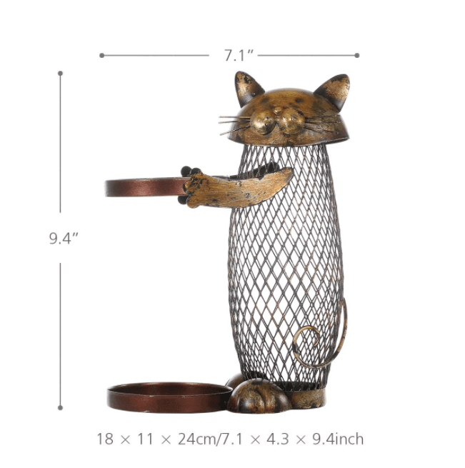 Cat Wine Holder | Metal | Decorative