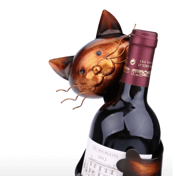 Cat Wine Holder | Metal | Decorative