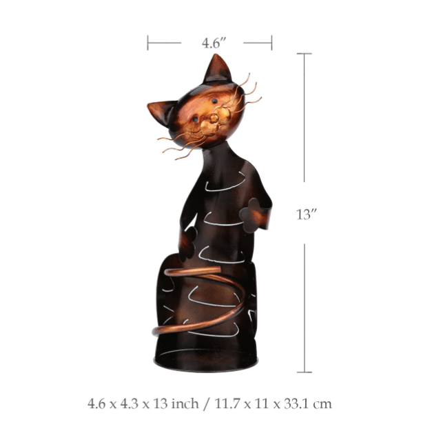 Cat Wine Holder | Metal | Decorative