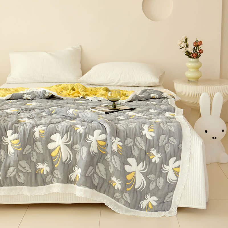 Floral Quilt | Bamboo Fiber | Full/Queen Size