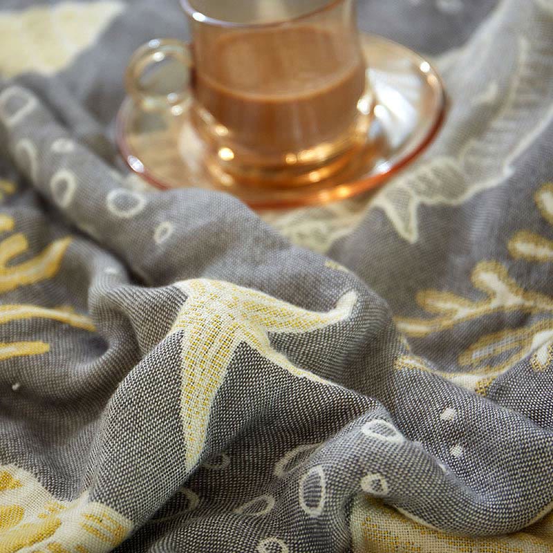 Reversible Marine Life Quilt | Bamboo Fiber | Full/Queen Size