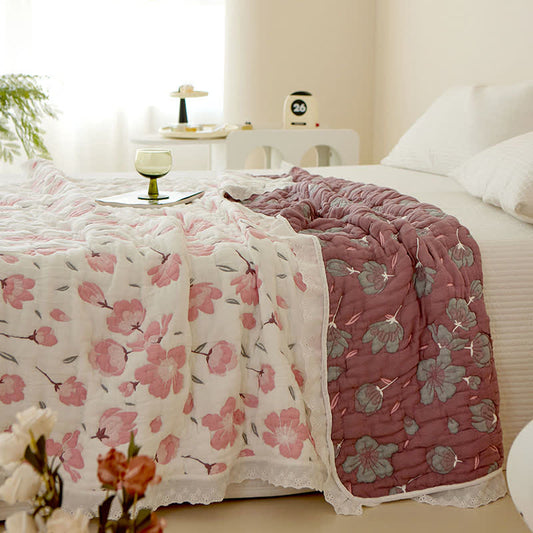 Peach Blossom Quilt | Bamboo Fiber | Full/Queen Size
