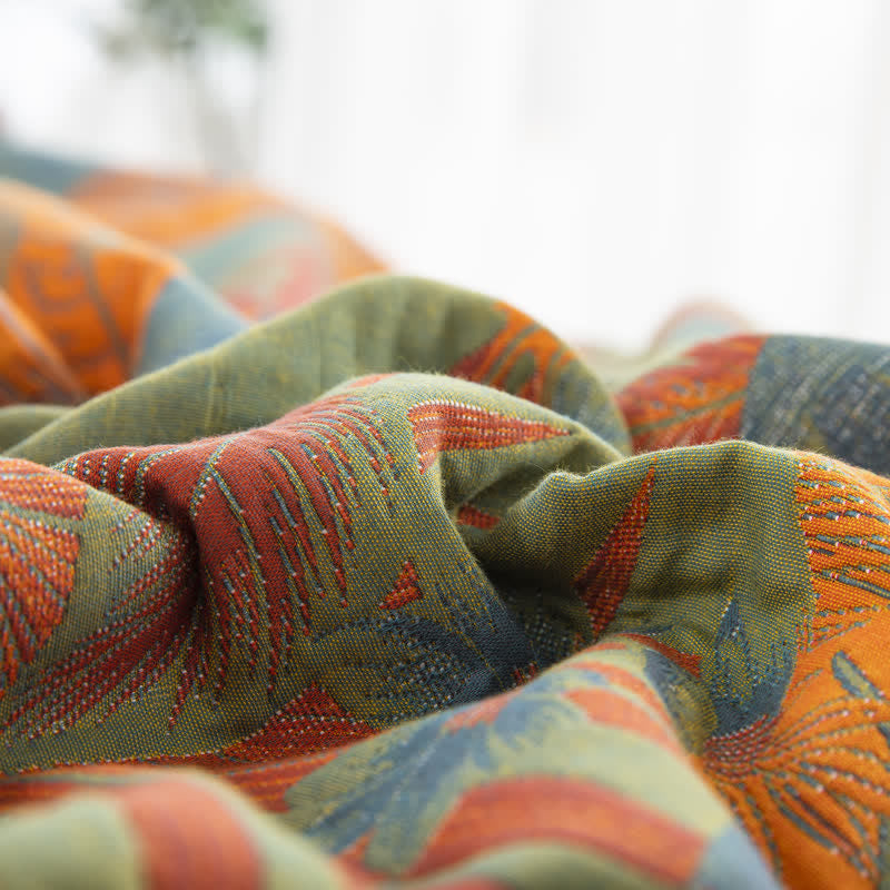 Cotton Gauze Quilt | Organic Cotton | Summer Leaf Pattern