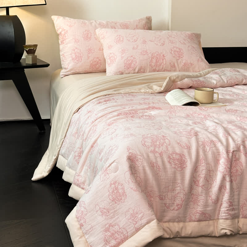 Cotton Gauze Bedding Set | 100% Organic Cotton | 4-Piece Full/Queen