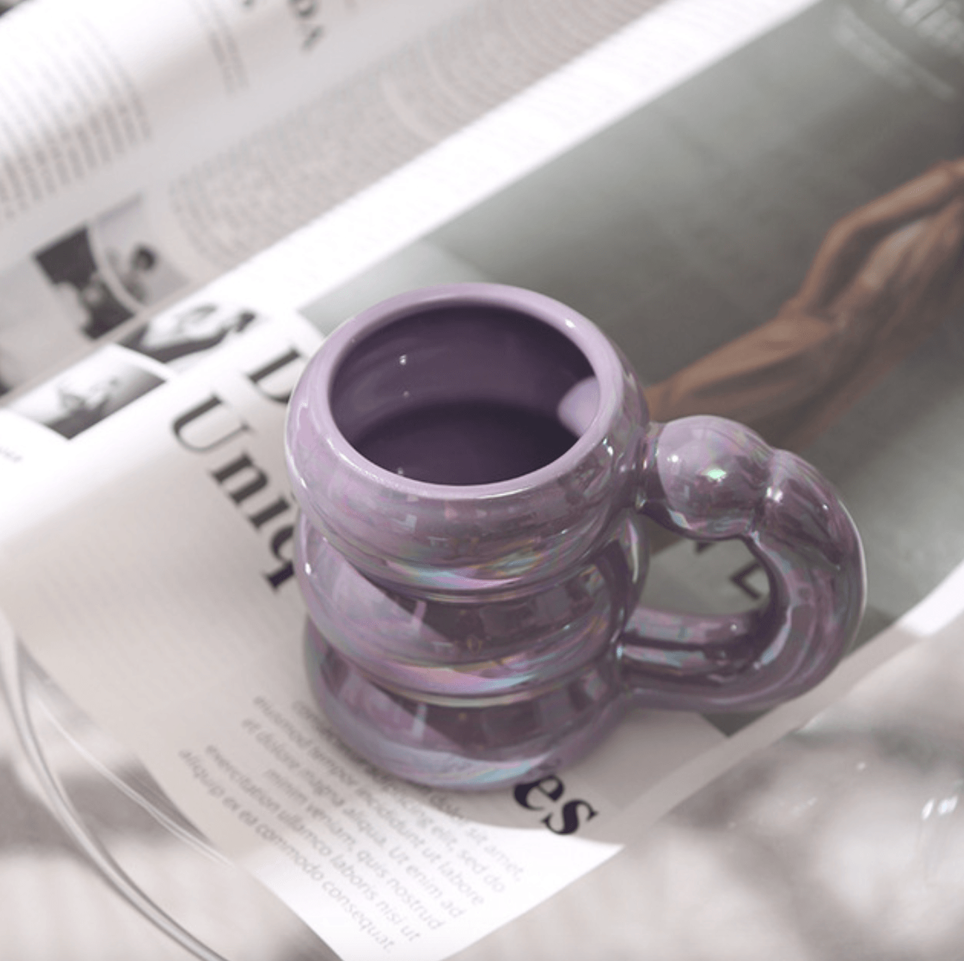 Ceramic Mugs | Bubble Design | Circle Shape