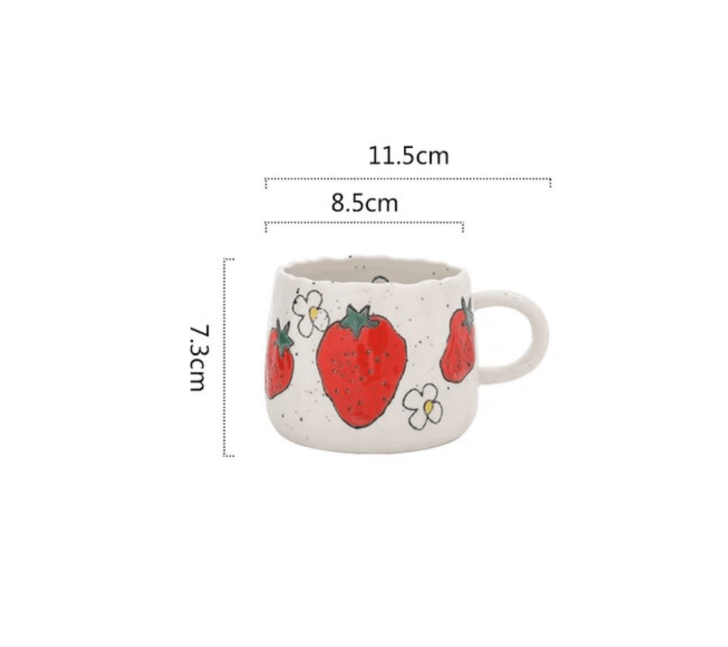 Ceramic Mugs | Fruit Print | Set of 1