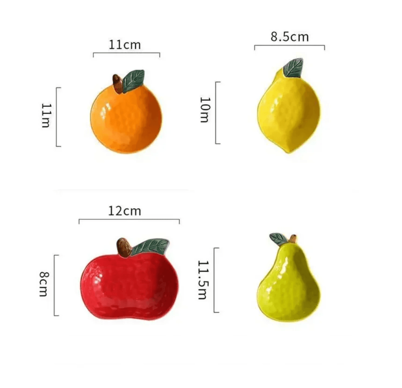 Ceramic Sauce Plates | Fruit-Shaped | Set of 1