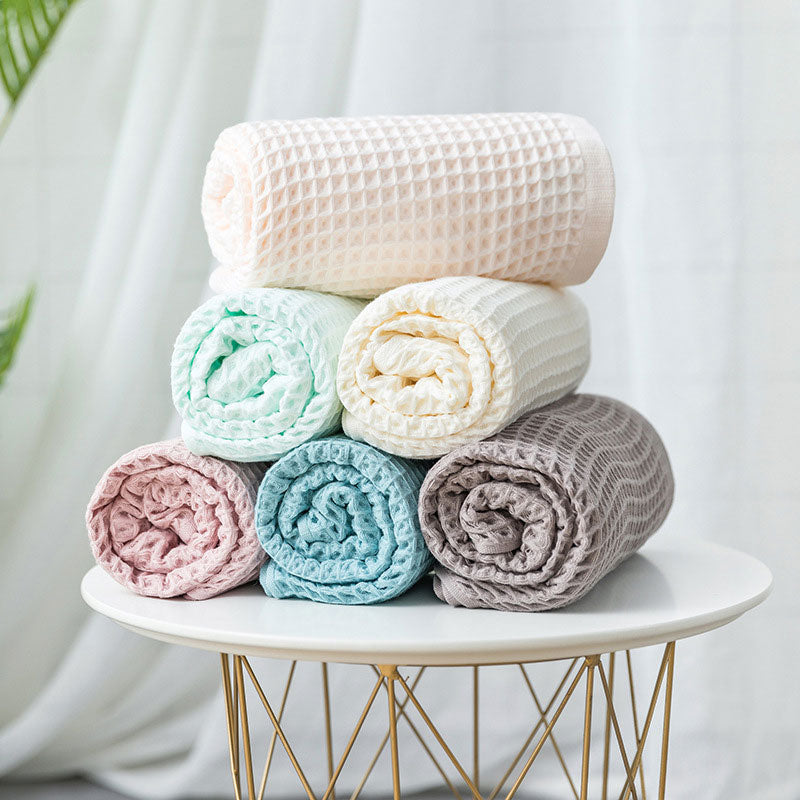 Waffle Weave Bath Towel | Cotton | Eco-Friendly & Super Absorbent | 70x140 cm