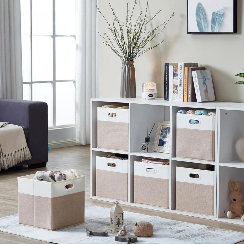 Storage Cube Box | Antibacterial Cationic Fabric | Light Khaki