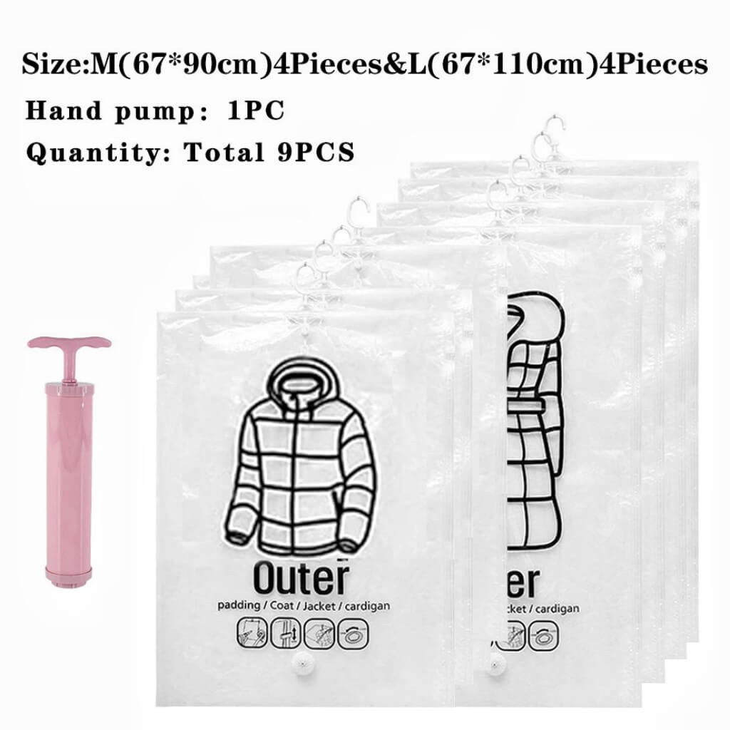 Vacuum Storage Bags for Clothes | Durable & Moisture-Proof | Medium & Large Sizes