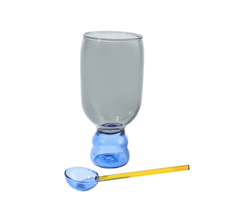 Cocktail Glass Mug & Spoon Gift Set | Borosilicate Glass | Set
