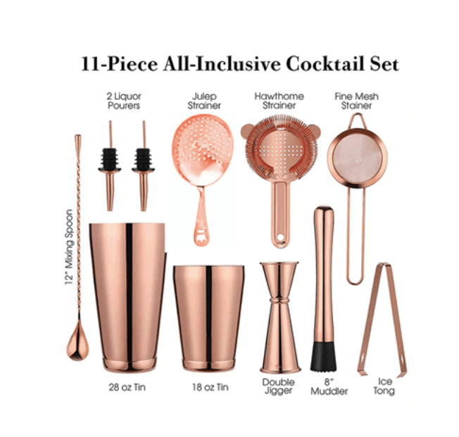 Cocktail Shaker Set | Stainless Steel | Complete Bar Set