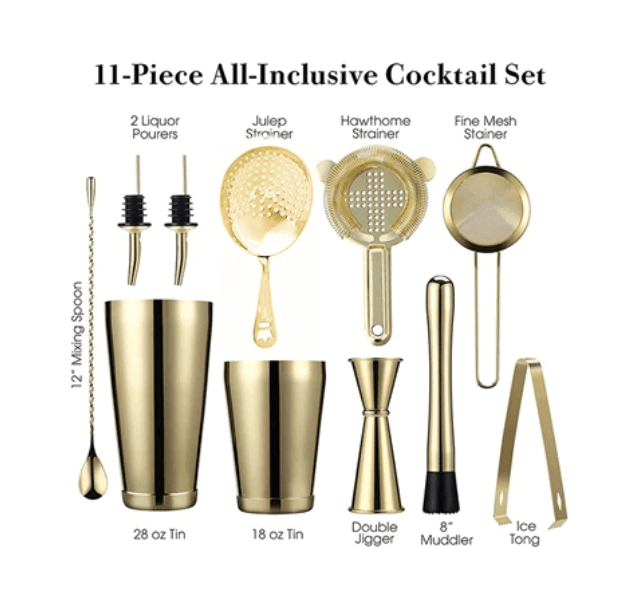 Cocktail Shaker Set | Stainless Steel | Complete Bar Set